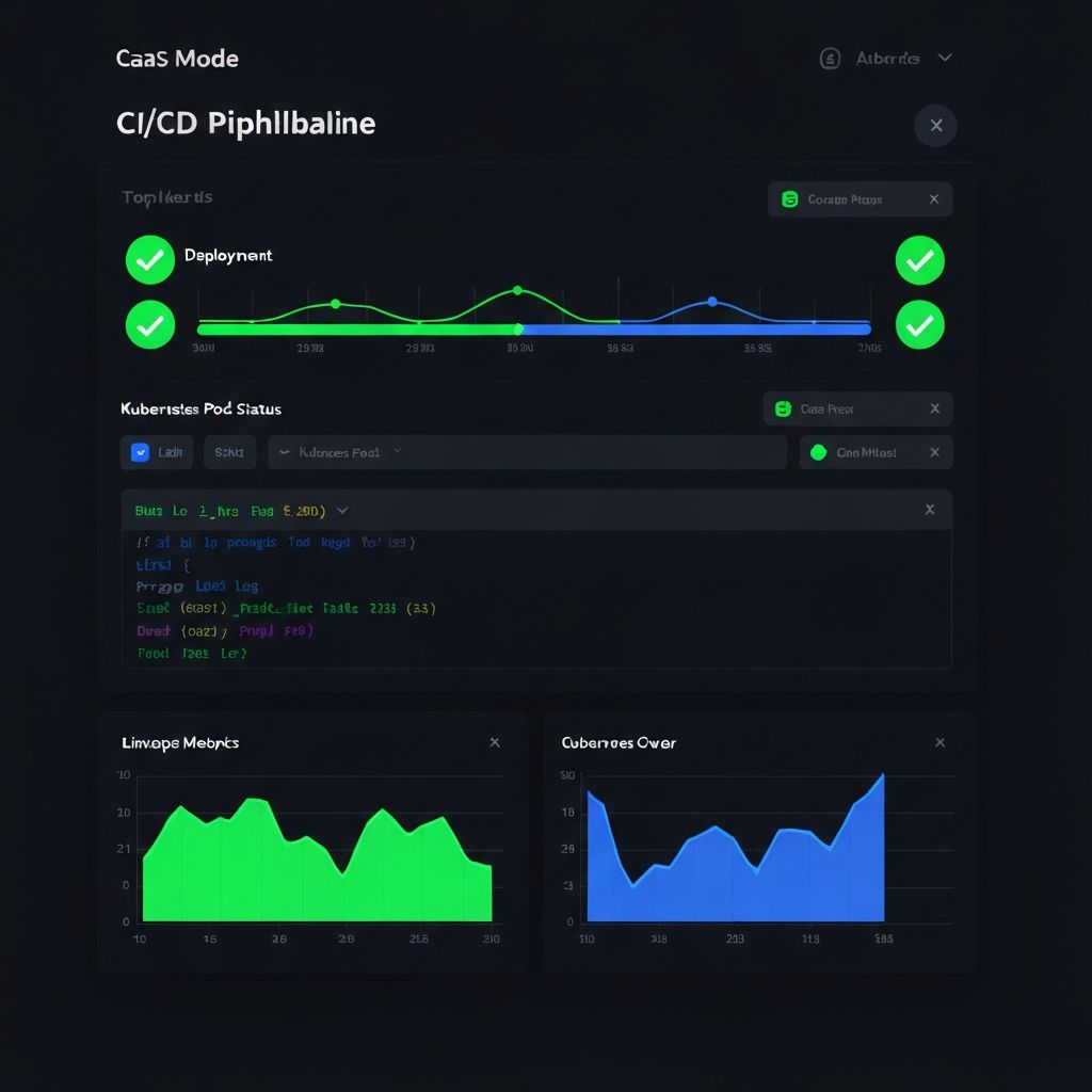 DevOps CI/CD pipeline dashboard